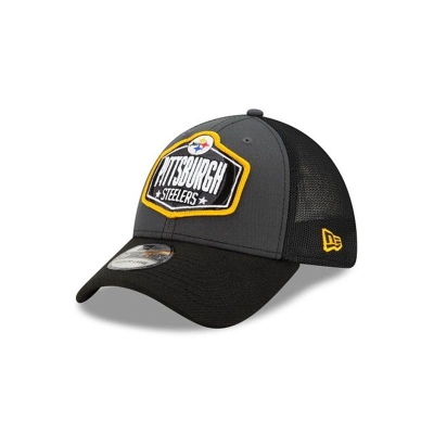 Sapca New Era Pittsburgh Steelers NFL NFL Draft 39THIRTY Stretch Fit - Gri